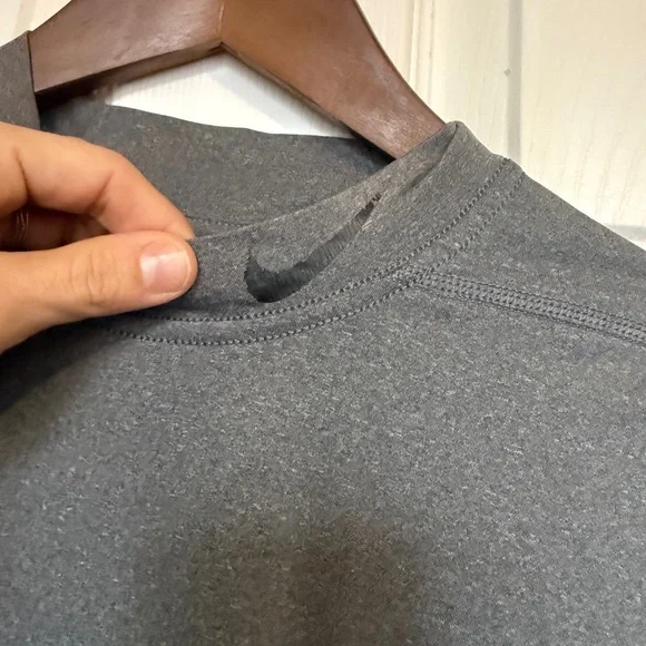 Nike Pro Combat Gray Long Sleeve Compression Top - Picture 5 of 7